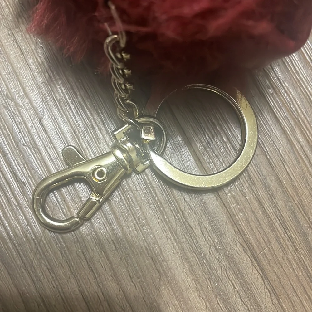 Pac-Man Ghost fur Character keychain. Perfect for car keys! Has zip pouch - Picture 5 of 6